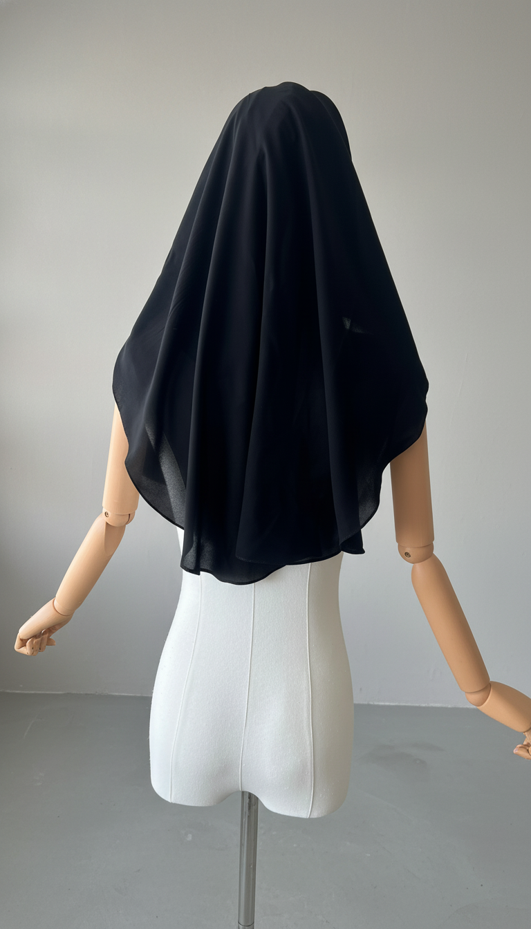 Niqab Timbuktu: Short 2 Layer Niqab with Elastic Sides