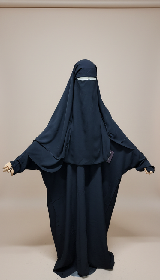 Niqab Erbil: Short, Snap-buttons & Integrated Khimar