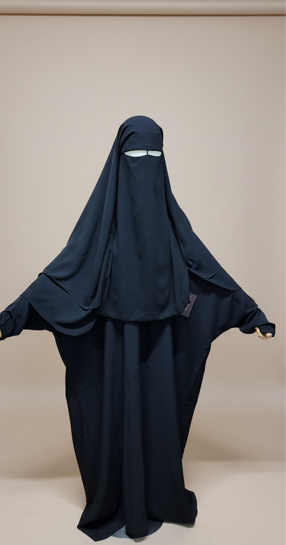 Niqab Erbil: Short, Snap-buttons & Integrated Khimar