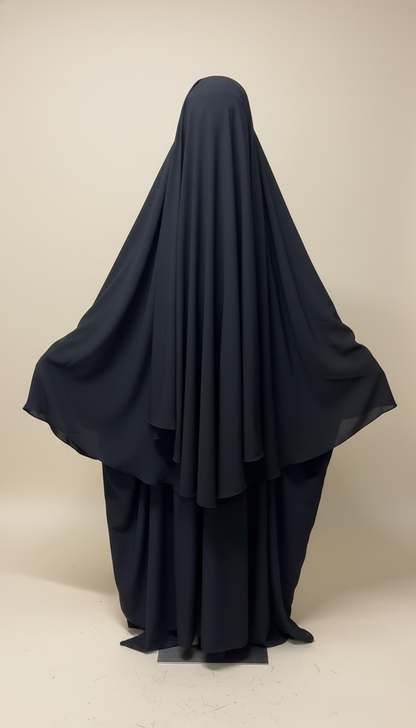 Niqab Al-Halab: Flap, XL, Zip, Integrated Khimar & String