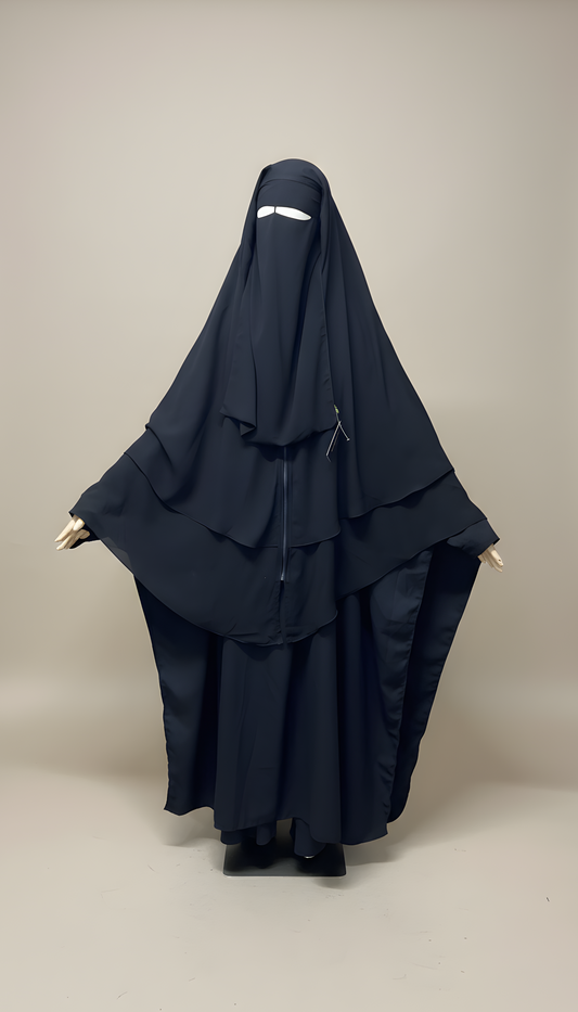 Niqab Al-Halab: XL, Zip, Integrated Khimar & String