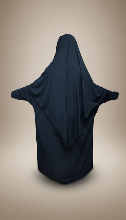 Niqab Dhaka: Black Diamond Cut, Three-Layered & Flap