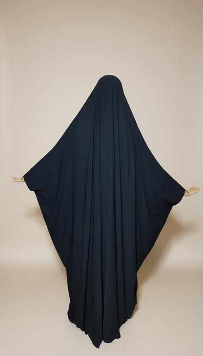 Jilbab Banjul: Open Design With Snap Buttons - Crepe