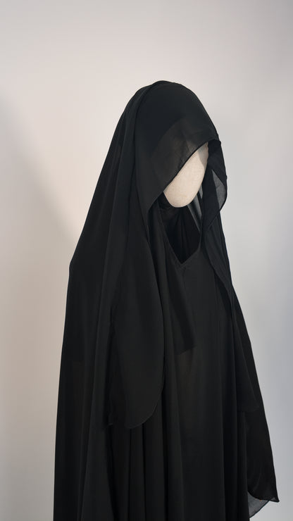 Khimar Aswan: Flap, XL & V-Neck