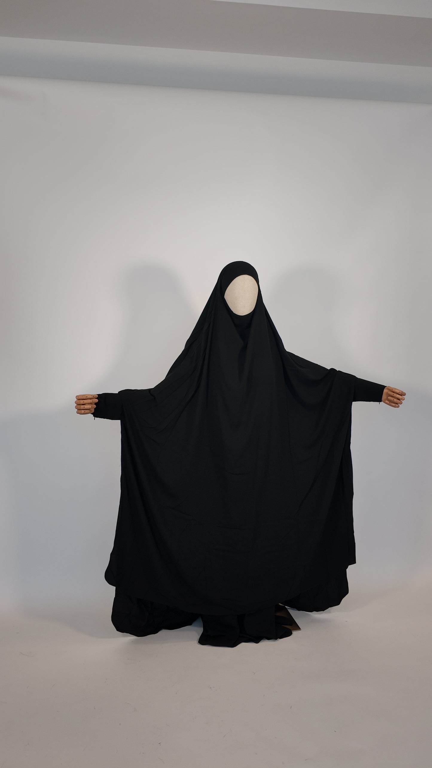 Jilbab Al-Ahsa: Two-Piece Jilbab Black with Niqab